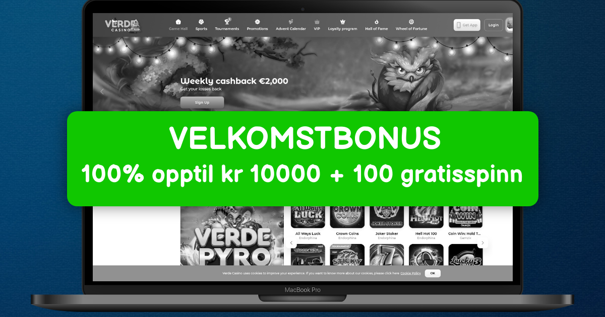 Verde Casino - Spilleautomater med rask utbetaling i Norge